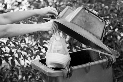 Recycling bins and containers in East London